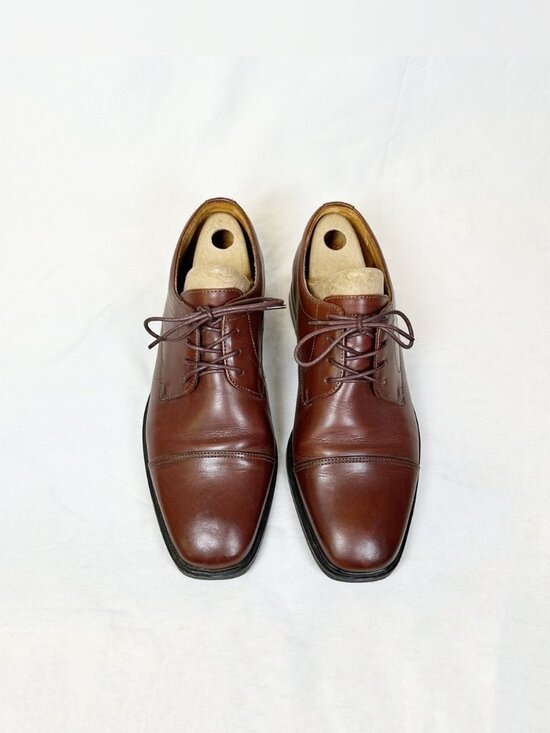 Florsheim Mens Brown Leather Cap Toe Oxfords Dress Shoes~11D~ main image 4